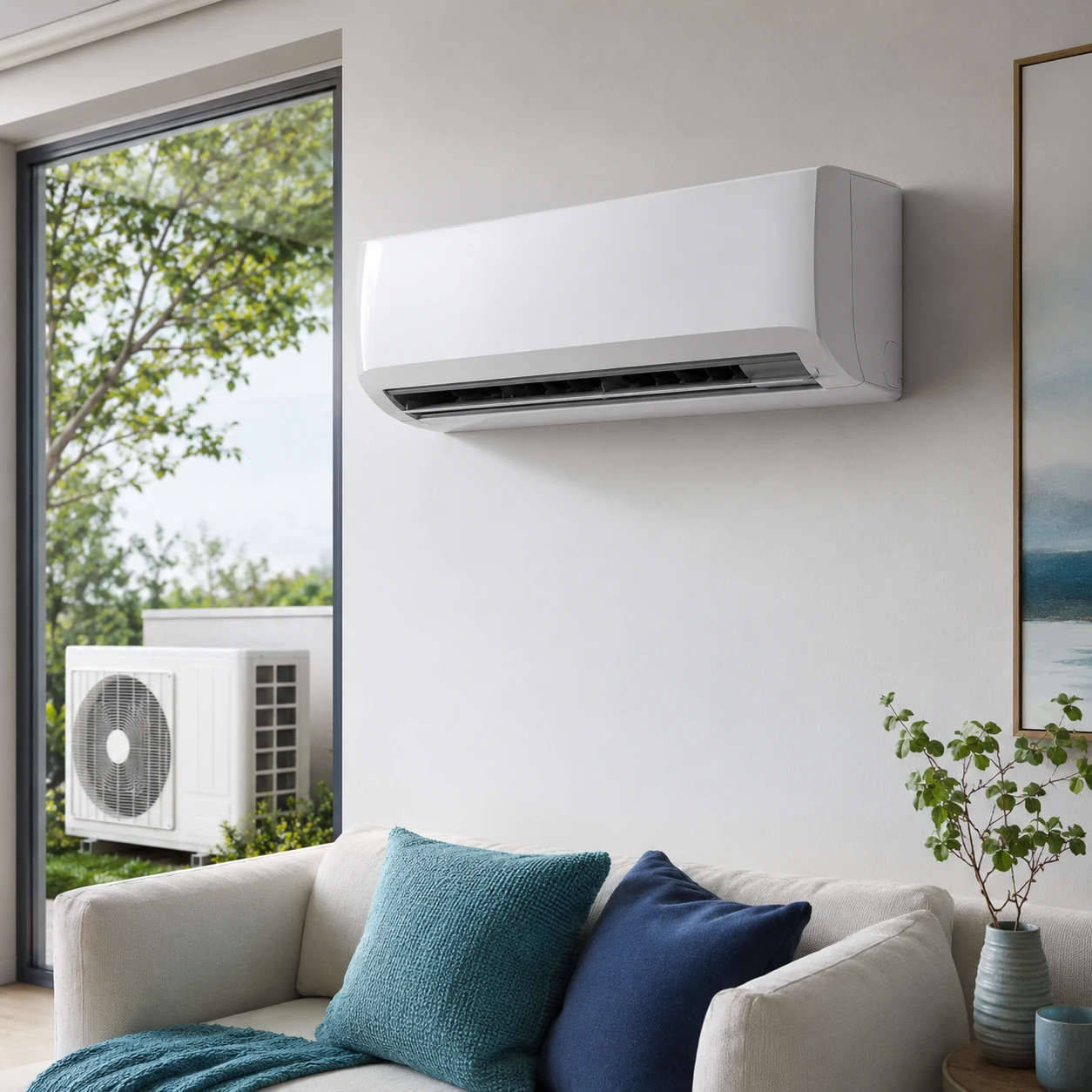 Climatisation split murale avec unite exterieure