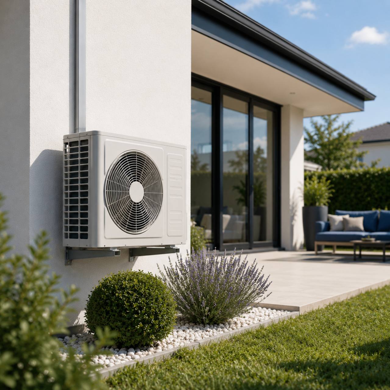 Unite exterieure sur maison realisee par Climqualite